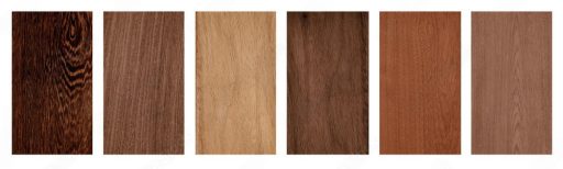 Hardwood floor stain color chart showing different stain shades on wood