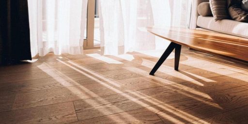 Well maintained hardwood floor with a smooth clean finish in a living room